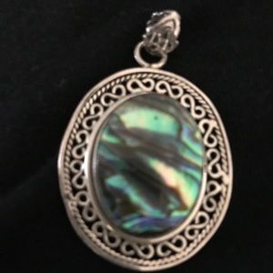 Sterling Silver Abalone Pendant